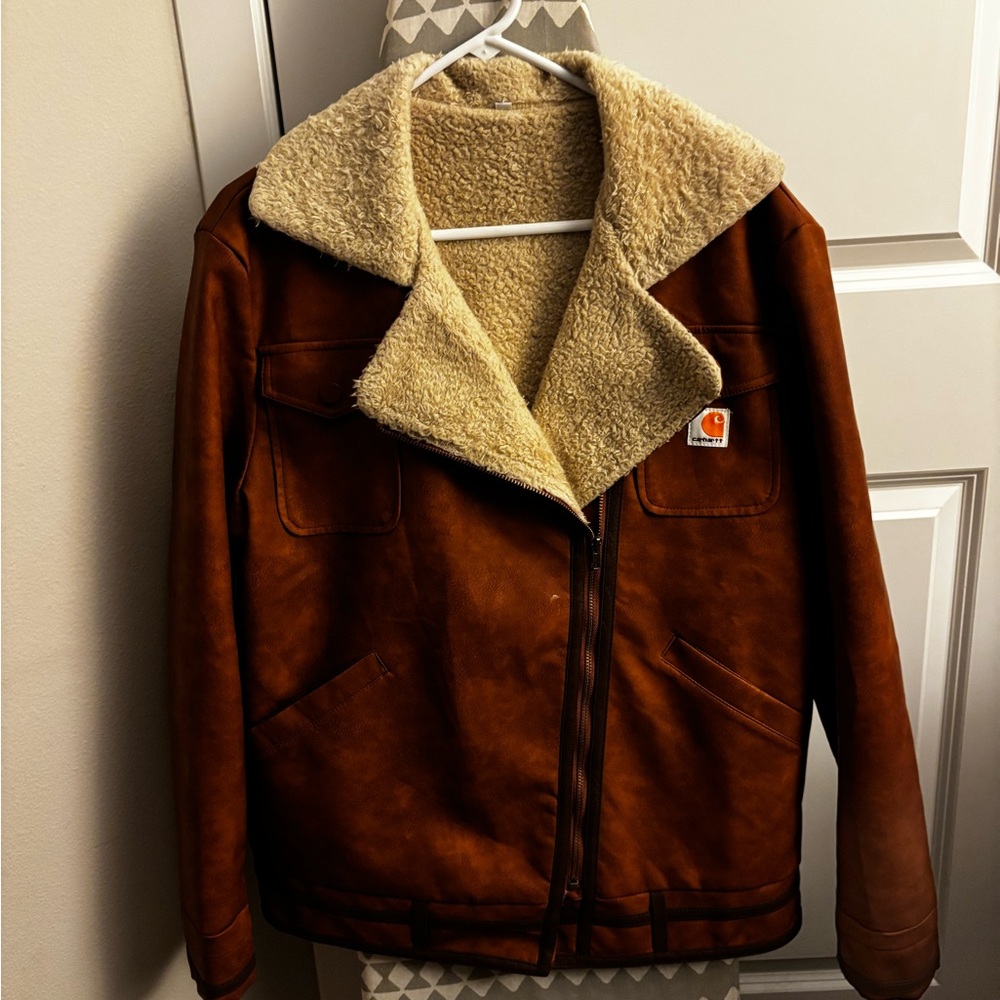 Carhartt Tan Sherpa-Lined Field Jacket